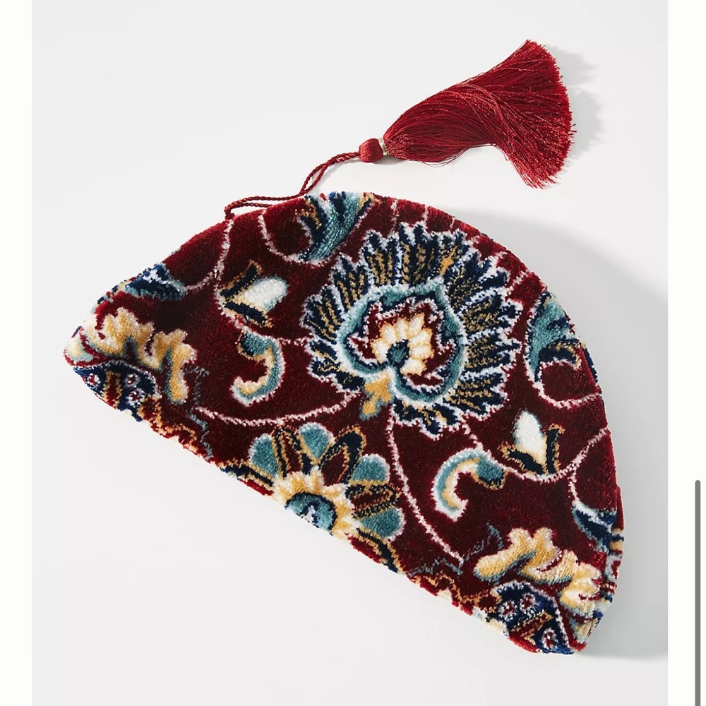 Anthropologie Lia Embroidered Pouch